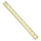 Westcott Hole Punched Wood Ruler, 12'', English and Metric with Metal Edge, 36PK 10702-007 - alternate 2